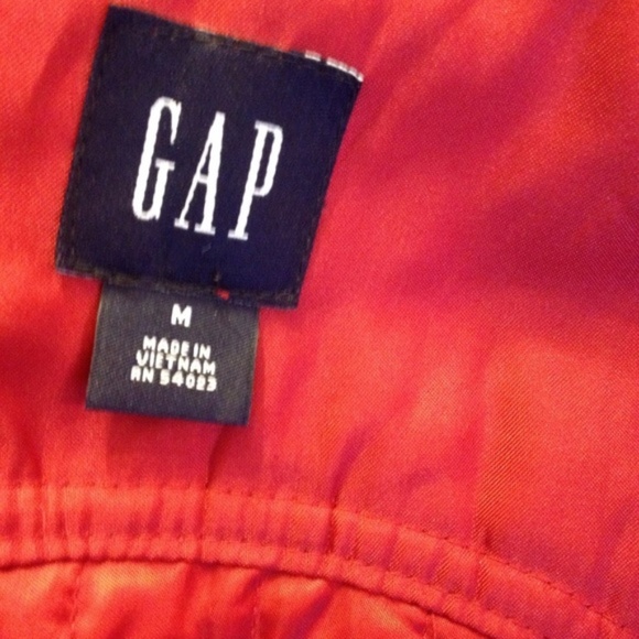 GAP retro red Quilted Snap Jacket coat - Picture 8 of 8